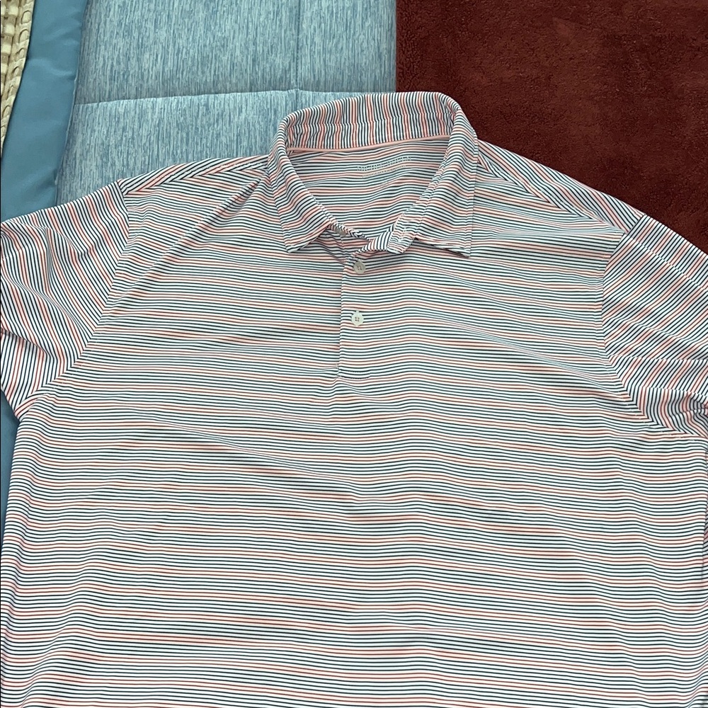 Rouen Red and White Striped Polo Shirt